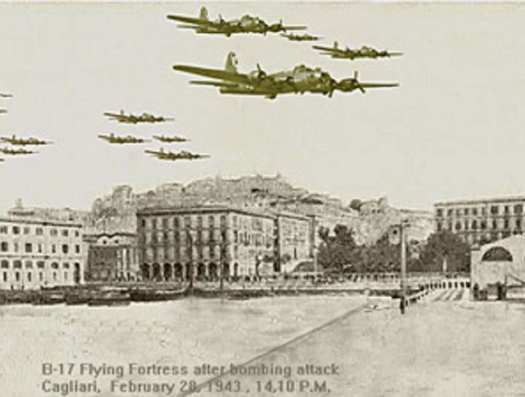Cagliari, 1943, bombardamento aereo.