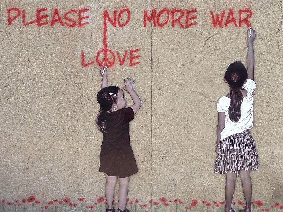 bambini scrivono no alla guerra