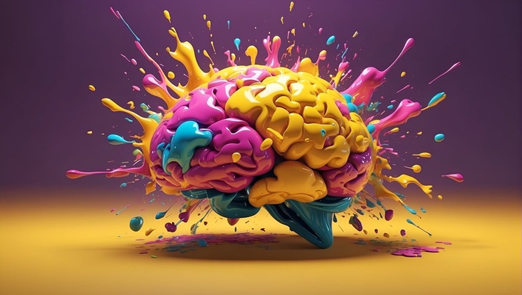 esplosione a colori cervello